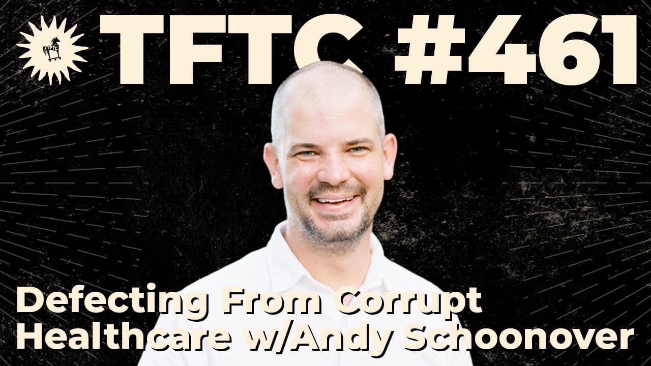 Andy Schoonover and Marty Bent in the TFTC studio discussing CrowdHealth and Bitcoin Lightning healthcare payments
