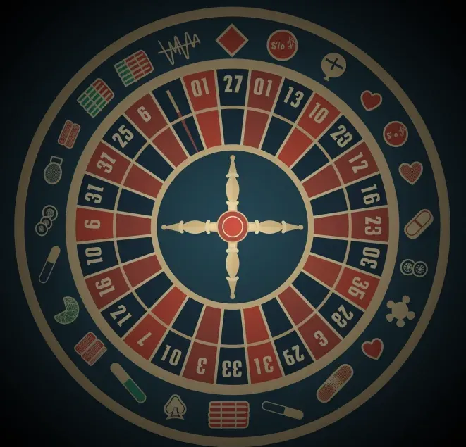 A roulette wheel with insurance cards instead of numbers, symbolizing the gamble of in-network coverage.